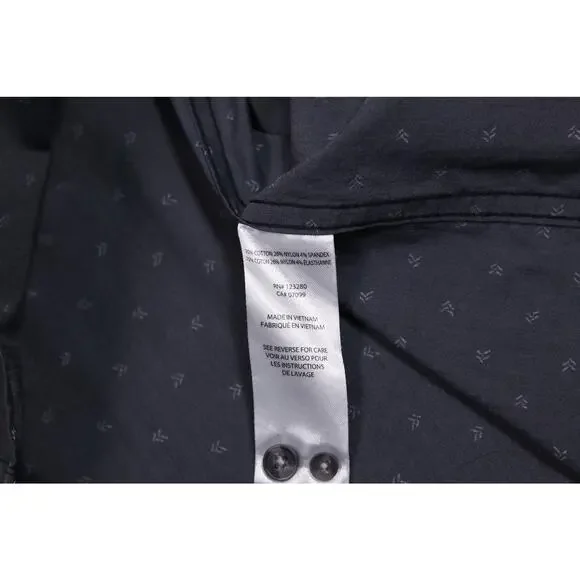 Travis Mathew Gray Print Design Short Sleeve Button Up Shirt Mens Medium - Picture 7 of 7